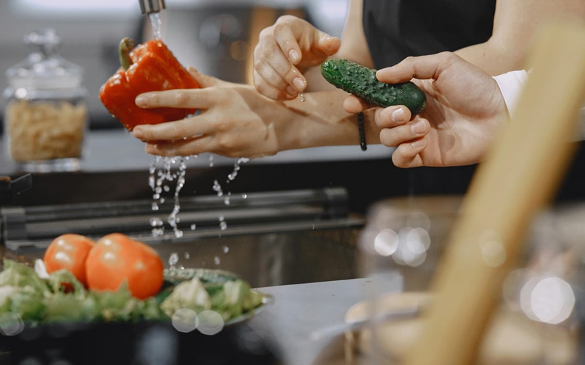 Preparing Vegetables for Tortoises