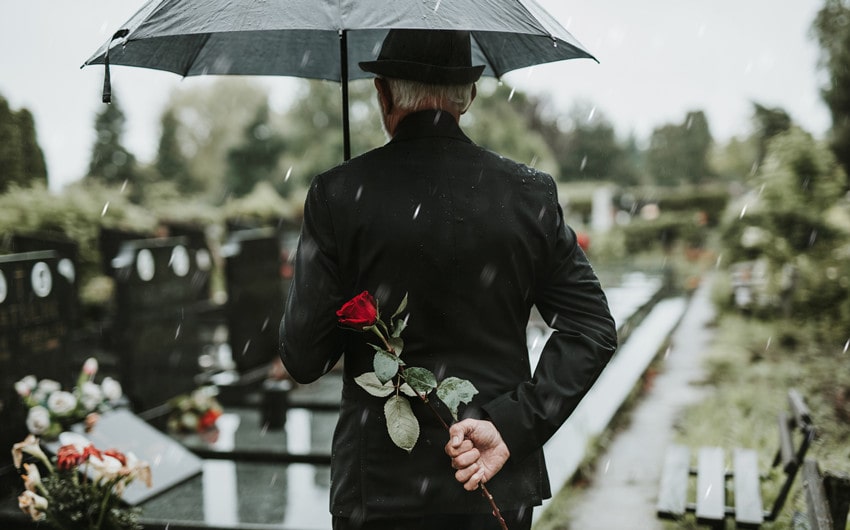 what does it mean when it rains after someone dies